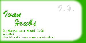 ivan hrubi business card